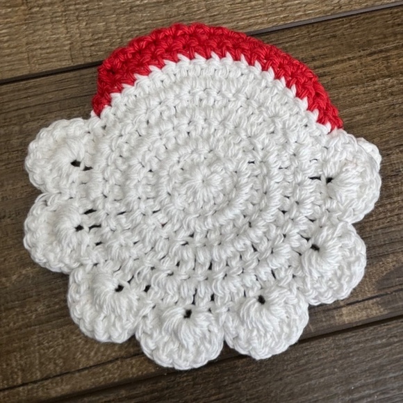Coasters Christmas Holiday Set of 4 Handcrafted Crochet by Seller Cotton - Picture 10 of 16